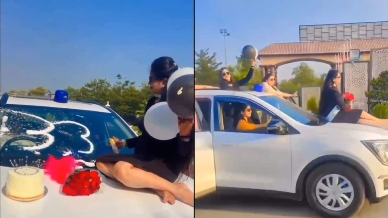 National-.: केक काटा, रील बनाई! DSP की बीवी का नीली बत्ती वाली गाड़ी पर VIP बर्थडे वायरल – #INA National-.: केक काटा, रील बनाई! DSP की बीवी का नीली बत्ती वाली गाड़ी पर VIP बर्थडे वायरल – #INA