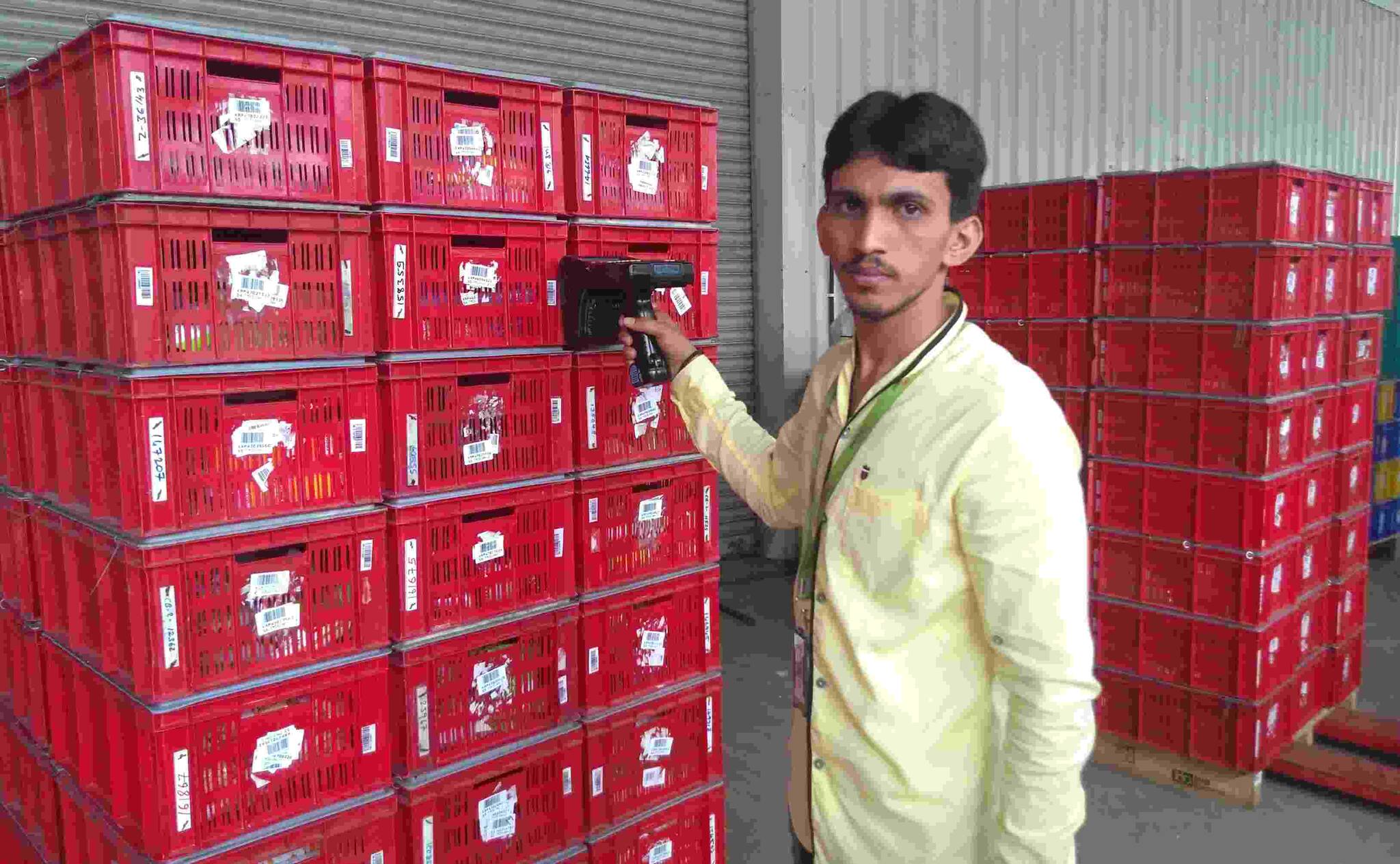 And before delivery, there's yet another process — RFID — Radio frequency identification. “It is for crate traceability from the warehouse to the house of the customer,” says Kumar. After all of this, the articles are collected in a crate and taken for dispatch from where the trucks can take them to the delivery hubs.