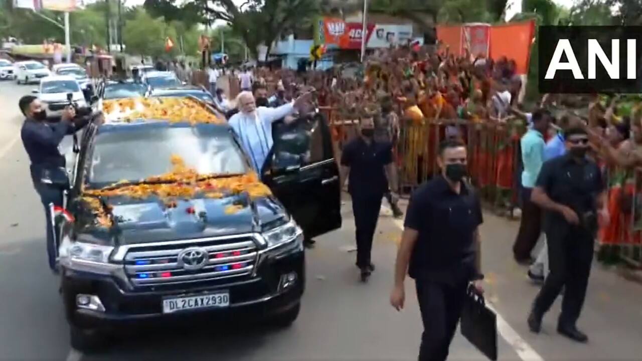 In Pics Prime Minister Modi At The Inauguration Of Deoghar Airport In