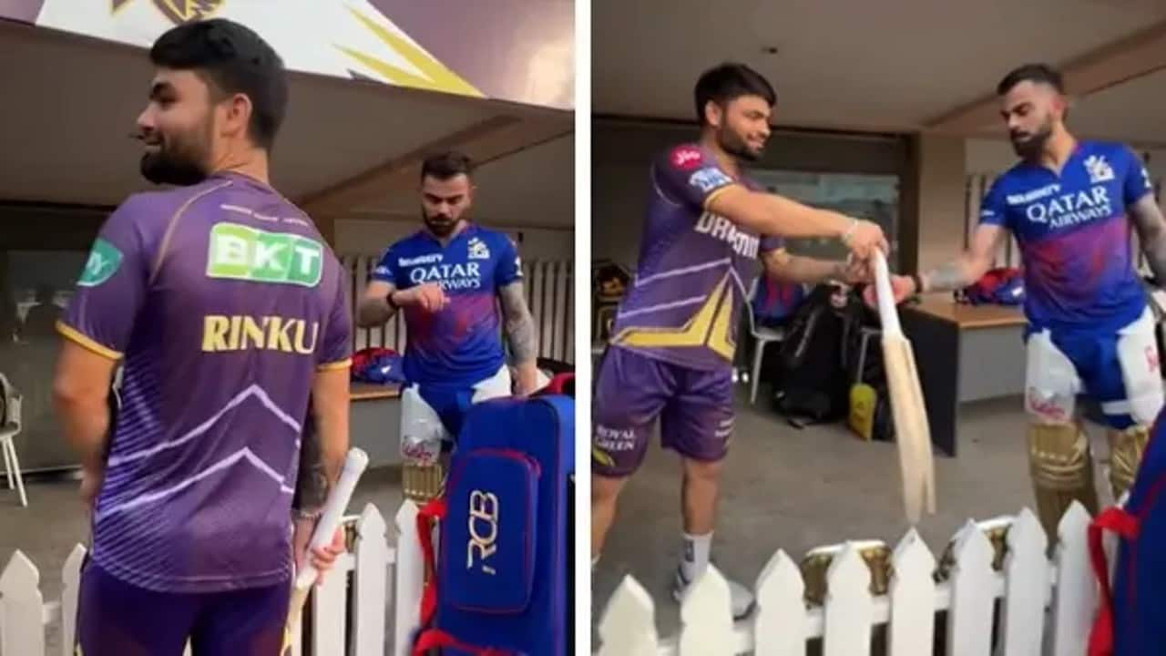 Ipl Virat Kohli Refuses To Give Rinku Singh Another Bat After He