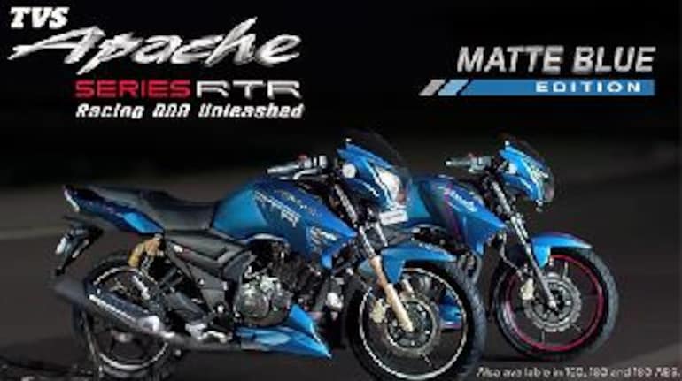 Tvs Apache Rtr Matte Blue Edition Launched In India Moneycontrol Com