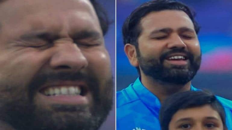 India vs Pakistan T20 World Cup: पाकिस्तान के खिलाफ राष्ट्रगान के दौरान भावुक हुए रोहित शर्मा, वीडियो वायरल India vs Pakistan T20 World Cup: पाकिस्तान के खिलाफ राष्ट्रगान के दौरान भावुक हुए रोहित शर्मा, वीडियो वायरल