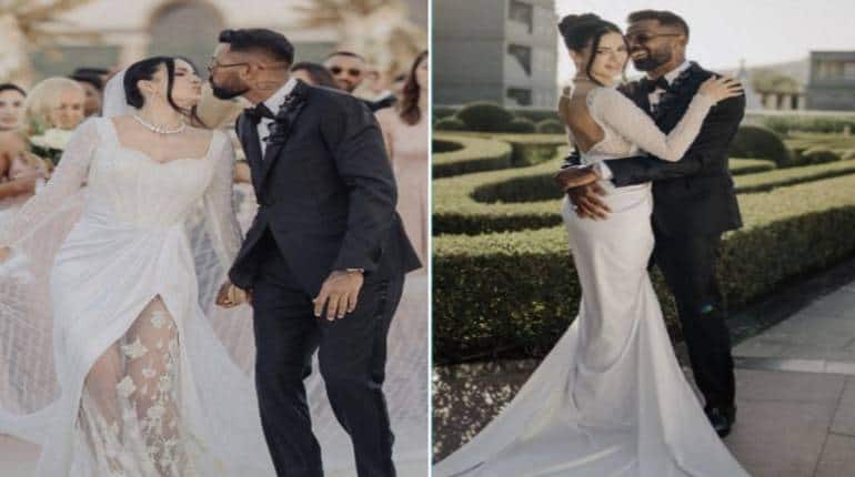 Hardik Pandya ने पत्नी Natasa Stankovic के साथ फिर से की शादी, देखें रोमांटिक वेडिंग Pics Hardik Pandya ने पत्नी Natasa Stankovic के साथ फिर से की शादी, देखें रोमांटिक वेडिंग Pics