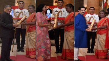 Padma Awards 2023: राष्ट्रपति द्रौपदी मुर्मू ने इस वर्ष गणतंत्र दिवस की पूर्व संध्या पर 106 पद्म पुरस्कार प्रदान करने को मंजूरी दी थी। इनमें से 54 लोगों को बुधवार को पुरस्कार प्रदान किए गए। तीन लोगों को पद्म विभूषण, चार लोगों को पद्म और 47 लोगों को पद्म श्री सम्मान दिए गए। 