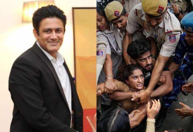 Wrestlers Protest: पहलवानों के समर्थन में आए पूर्व क्रिकेटर अनिल कुंबले, बोले- उनके साथ हुई बदसलूकी से निराश हूं Wrestlers Protest: पहलवानों के समर्थन में आए पूर्व क्रिकेटर अनिल कुंबले, बोले- उनके साथ हुई बदसलूकी से निराश हूं