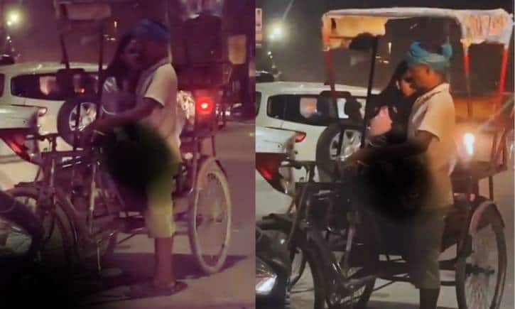 दिल्ली में एक महिला ने रिक्शा चालक को गलत तरीके से छुआ, वीडियो हुआ वायरल