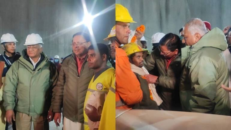Uttarkashi Tunnel Rescue: 16 दिनों बाद उत्तरकाशी सुरंग से बाहर निकाले गए सभी 41 मजदूर, फूल माला पहना कर हुआ स्वागत Uttarkashi Tunnel Rescue: 16 दिनों बाद उत्तरकाशी सुरंग से बाहर निकाले गए सभी 41 मजदूर, फूल माला पहना कर हुआ स्वागत