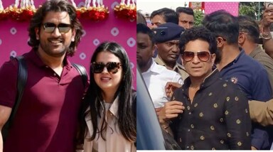 Anant Ambani-Radhika Merchant pre-wedding: सचिन तेंदुलकर, धोनी समेत प्री वेडिंग सेरेमनी में पहुंचे ये खिलाड़ी