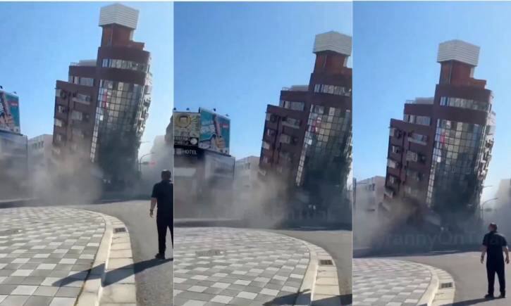 Taiwan Earthquake: ताइवान में आया भयानक भूकंप, थरथरा कर गिरने लगी बिल्डिंग, 45 डिग्री पर झुकी