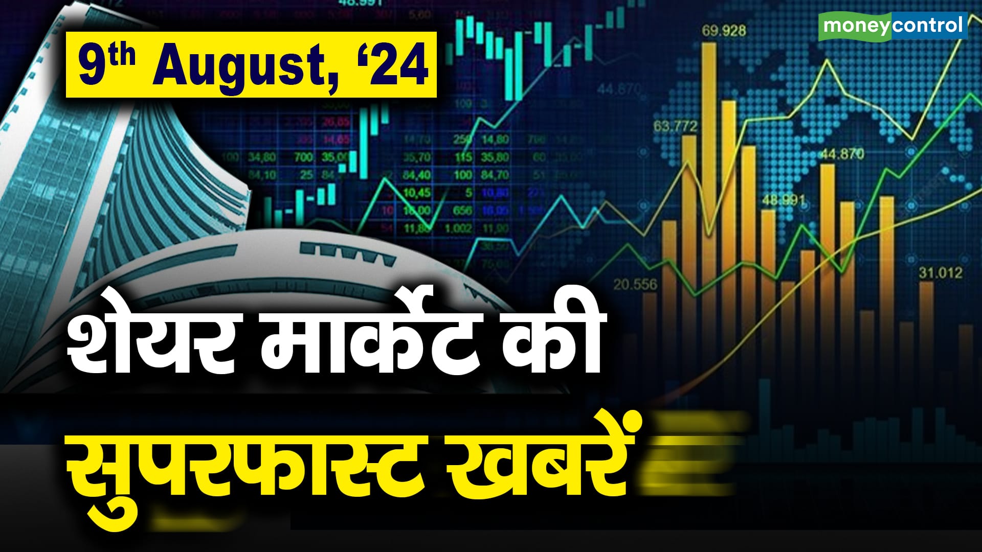 9th August, ’24 : शेयर मार्केट की सुपरफास्ट खबरें – stock market superfast headlines today in 2 minutes