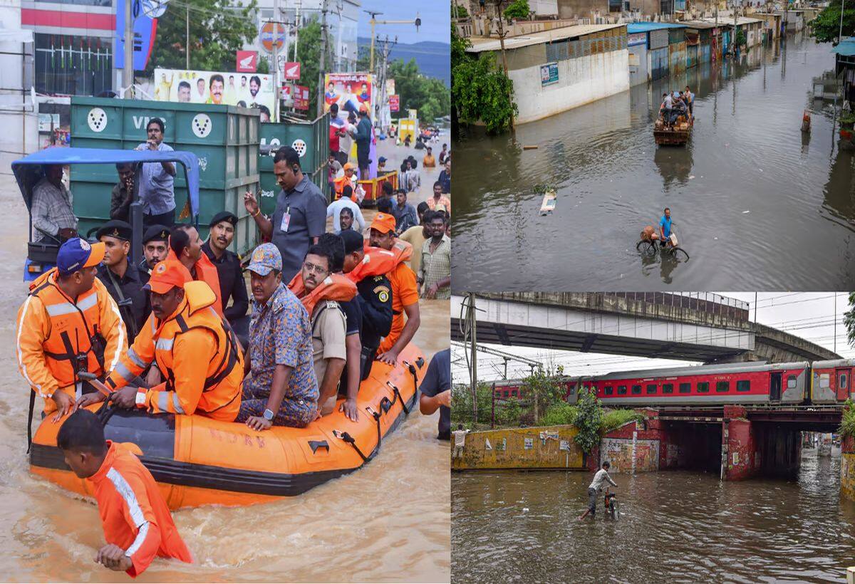 Telangana-AP Floods: तेलंगाना और आंध्र प्रदेश में भारी बारिश का कहर, 10 की मौत, ट्रेन-स्कूल बंद, पीएम मोदी ने CM को दिया मदद का भरोसा