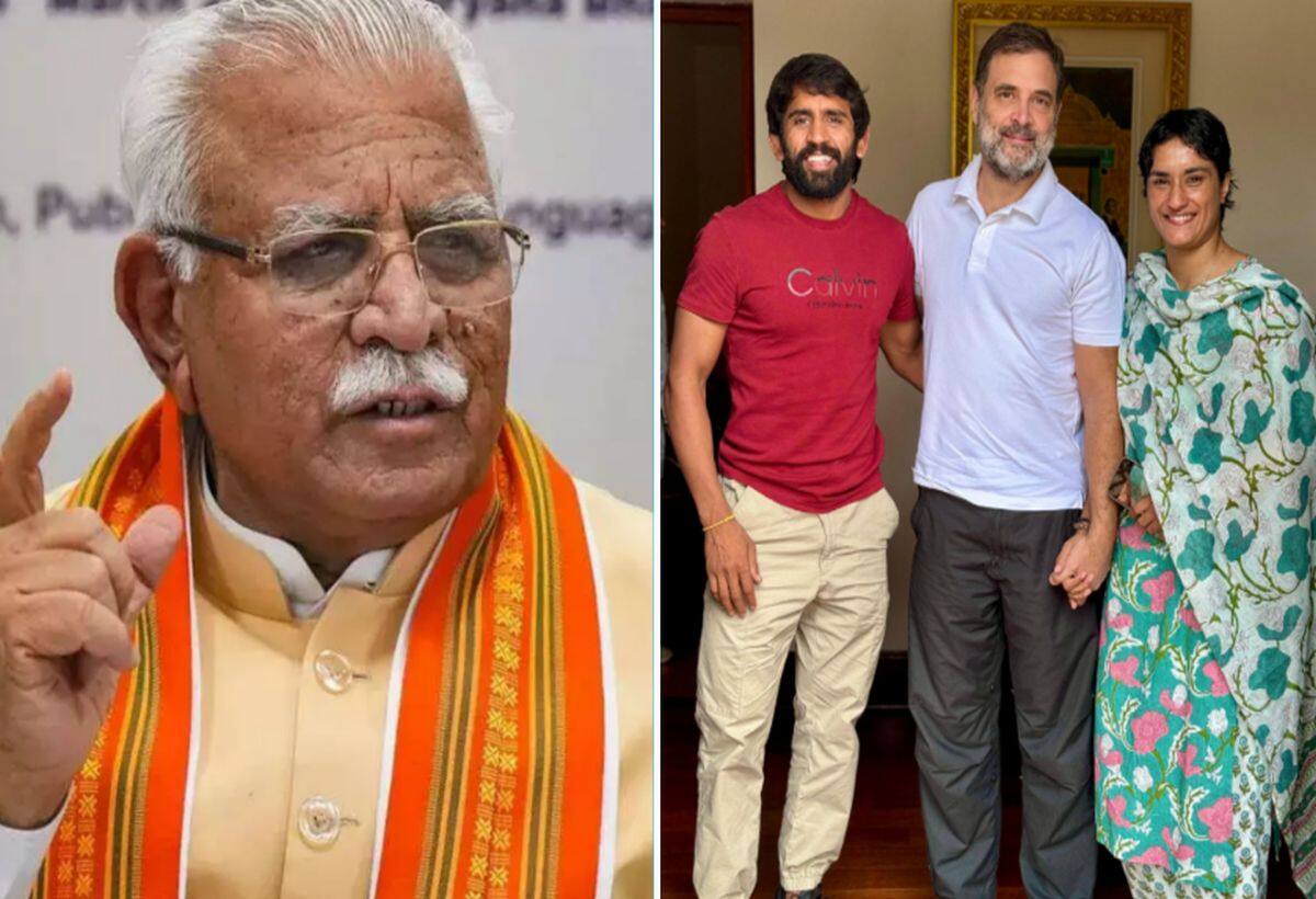 Haryana polls: 'एथलीट राजनीतिक चक्रव्यूह में फंस गए': राहुल गांधी के विनेश फोगट और बजरंग पुनिया से मुलाकात पर बोले मनोहर लाल