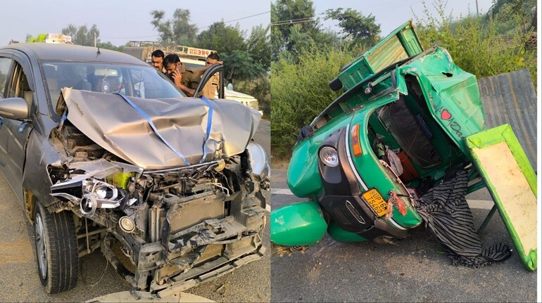 बदायूं में भीषण सड़क हादसा, 6 की मौत: ऑटो को मैक्स ने मारी टक्कर, नोएडा से दिवाली मनाने घर जा रहे थे सभी - tragic road accident in badaun six people killed