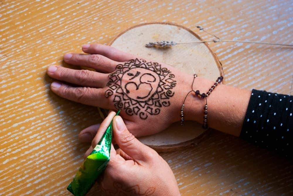 Mehandi,Painting,On,Woman,Hand.,Mehandi,Design.