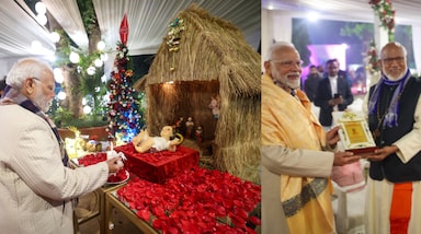 प्रधानमंत्री नरेंद्र मोदी ने गुरुवार (19 दिसंबर, 2024) को दिल्ली में क्रिसमस का त्योहार मनाया। वह केंद्रीय मंत्री जॉर्ज कुरियन के आवास पर आयोजित क्रिसमस समारोह में शामिल हुए और इस दौरान उन्होंने ईसाई समुदाय के सदस्यों से मुलाकात की।(image source:x)