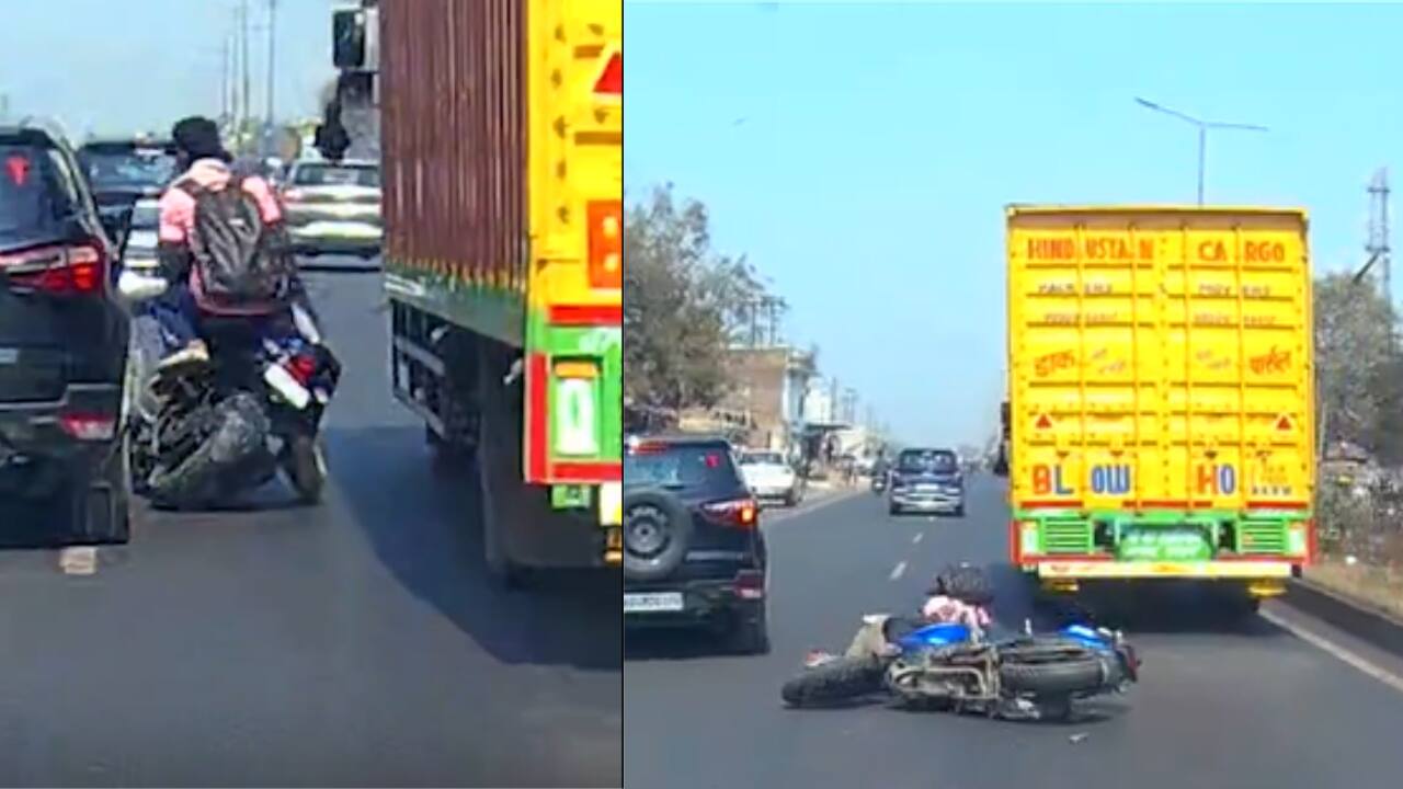Viral Video: बेखौफ राइडर्स ने सड़क पर किया स्टंट, फिर हुआ मौत से सामना
