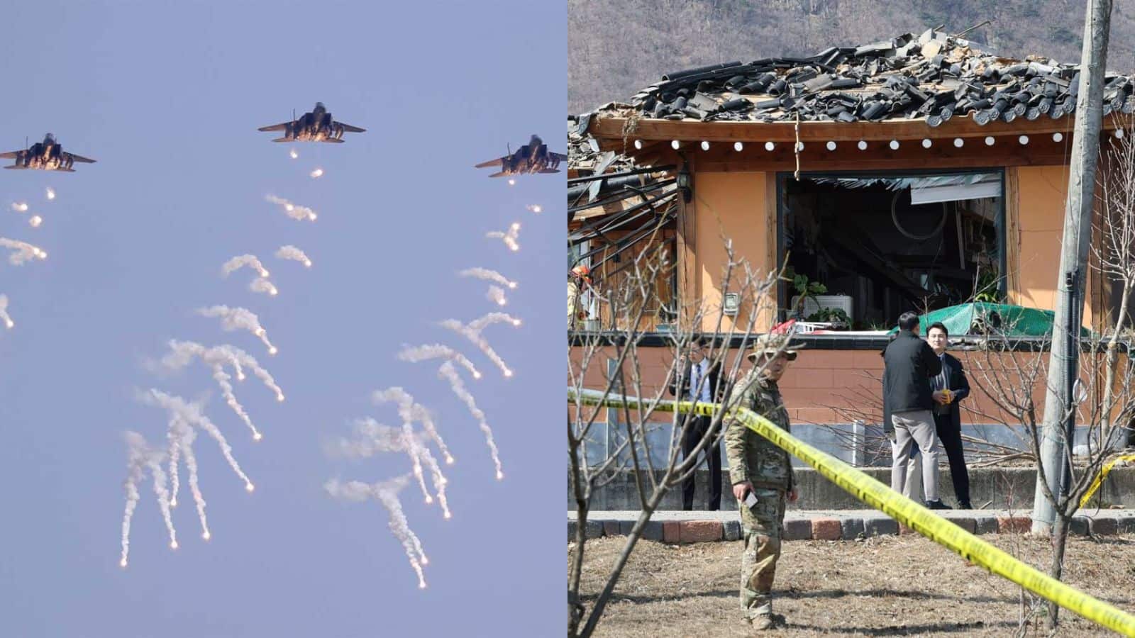 South Korea: लड़ाकू विमानों ने गलती से अपने ही इलाकों पर गिरा दिए बम! 15 आम लोग घायल South Korea: लड़ाकू विमानों ने गलती से अपने ही इलाकों पर गिरा दिए बम! 15 आम लोग घायल