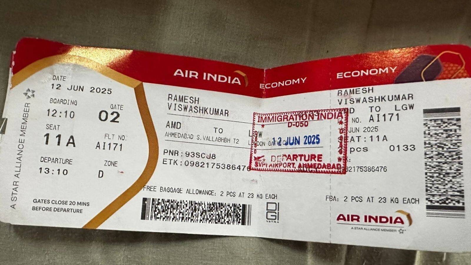 Seat number