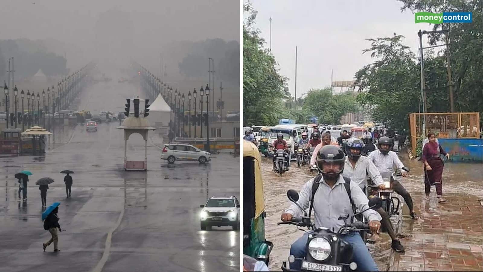 Delhi Rains: दिल्ली-NCR में झमाझम बारिश के बाद सड़कों पर भरा पानी, तस्वीरों में देखें ट्रैफिक का कहर