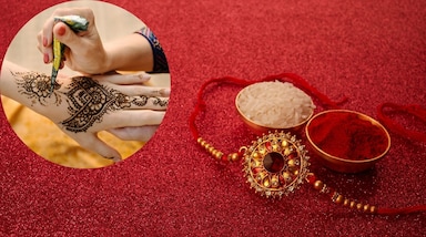 मेहंदी न सिर्फ हाथों की खूबसूरती बढ़ाती है, बल्कि त्योहार की रौनक को भी बढ़ा देती है। अगर आप इस रक्षाबंधन कोई ट्रेंडी डिजाइन की लगाना चाहती है तो इन डिजाइन को आप ट्राई कर सकती है। (Photo: Canva)