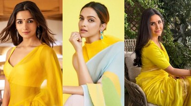 सावन का मन भावन महीना 10  जुलाई से शुरू होने वाला है। इस खास मौके पर आप यलो यानी पीली साड़ी में बॉलीवुड हसीनाओं के लुक्स को रिक्रिएट कर सकती हैं।