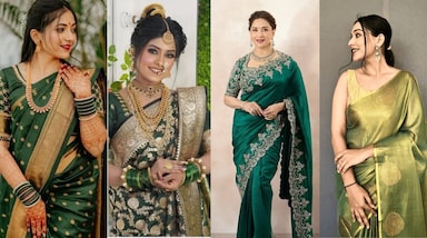 सावन और हरियाली तीज का त्योहार भारतीय परंपरा में सौंदर्य, प्रेम और श्रृंगार का प्रतीक माना जाता है। इस दिन महिलाएं खासतौर पर हरे रंग के पारंपरिक परिधान पहनती हैं, जिसमें साड़ी सबसे प्रमुख होती है। अगर आप भी इस बार खुद को सबसे अलग और स्टाइलिश दिखाना चाहती हैं, तो इन ट्रेंडी ग्रीन साड़ियों से लें आइडिया, जो फैशन के साथ-साथ परंपरा की झलक भी देती हैं।