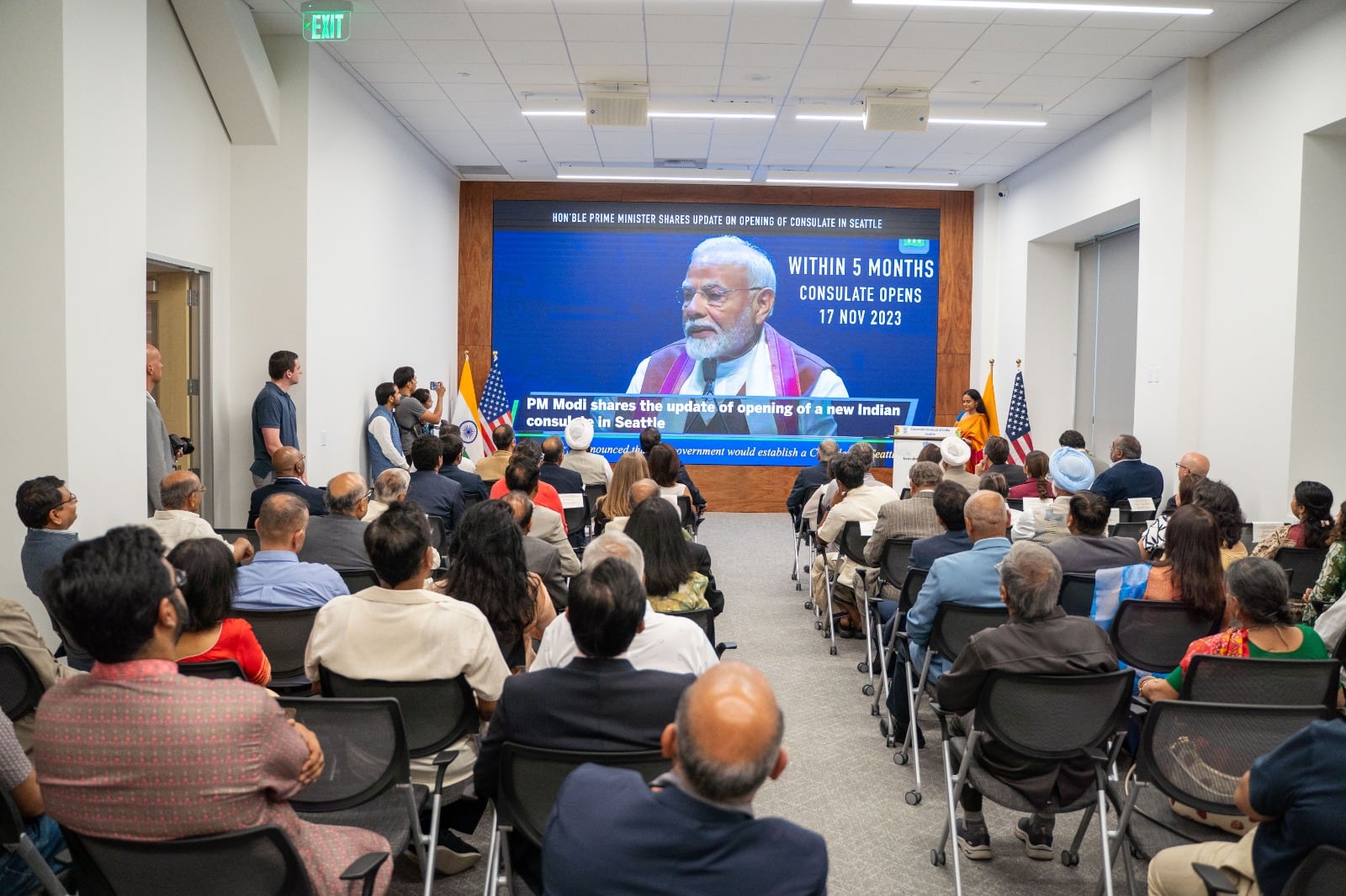 Special guests and representatives of the Indian-American community participated at the inauguration ceremony of the new Chancery Building of the Indian Consulate in Seattle.