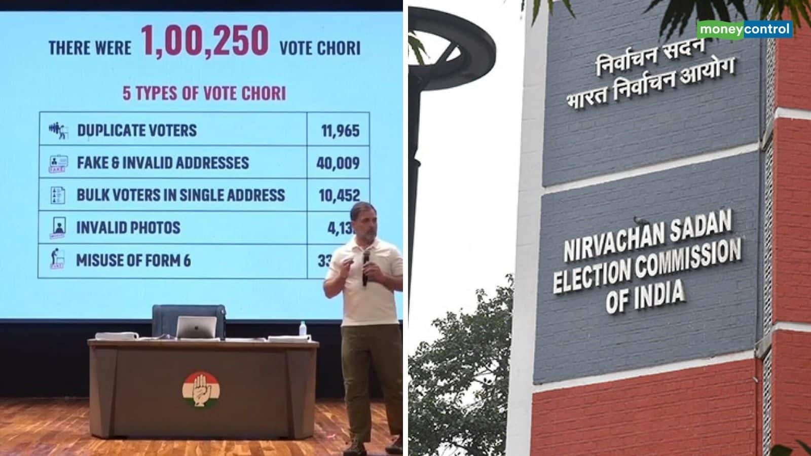 EC vs Rahul Gandhi: राहुल गांधी ने फिर सबूत दिखाकर ECI पर लगाया 'वोट चोरी' का आरोप, चुनाव आयोग ने किया जोरदार पलटवार