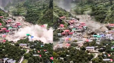 उत्तरकाशी के धराली गांव में बादल फटने से मलबे का सैलाब आया। बादल फटने से गंगोत्री के पहाड़ों से बहने वाली खीर गंगा नदी में बाढ़ आ गई।
