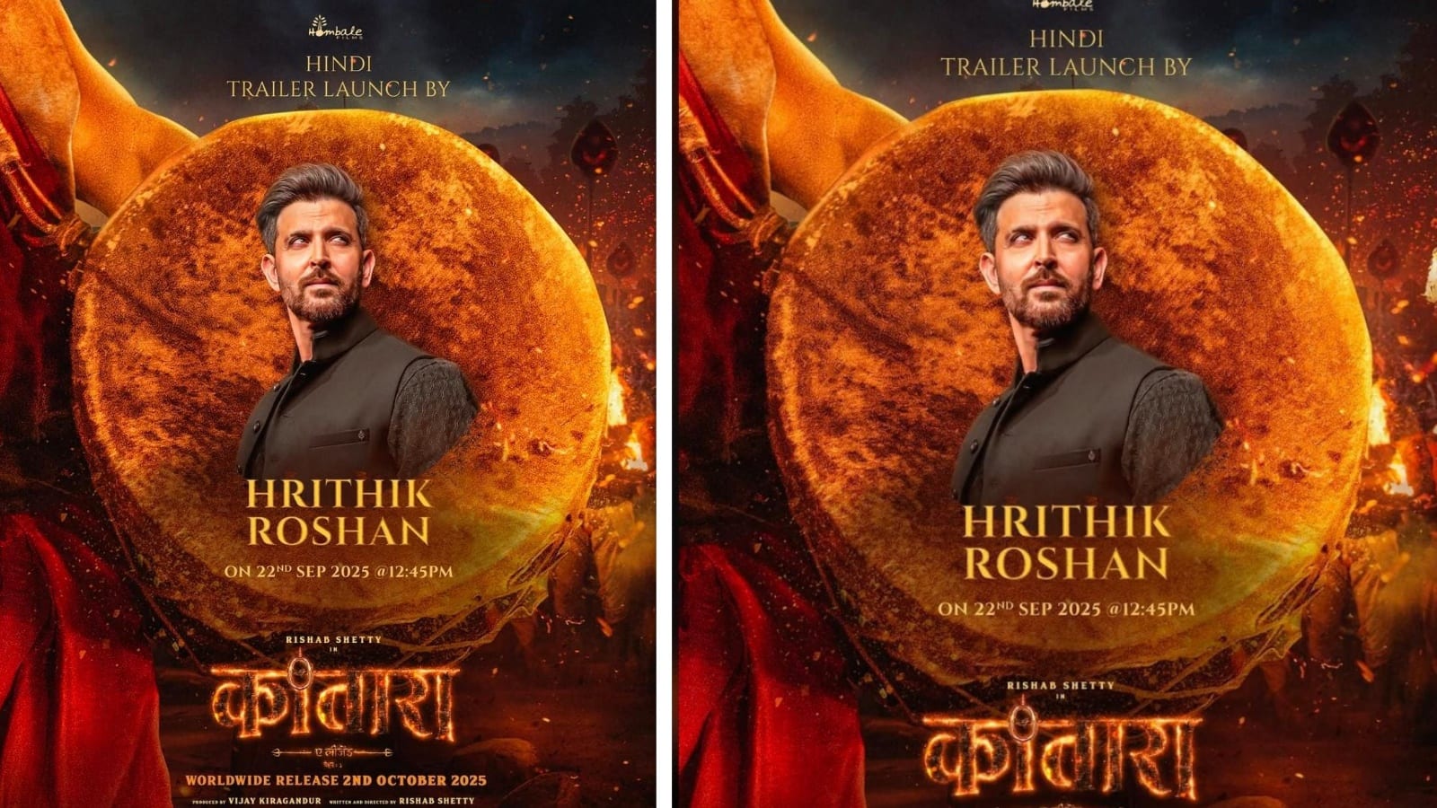 Kantara Chapter 1: होम्बले फिल्म्स की कंतारा चैप्टर 1 का जबरदस्त हिंदी ट्रेलर रिलीज को तैयार, ऋतिक रोशन करेंगे लॉन्च