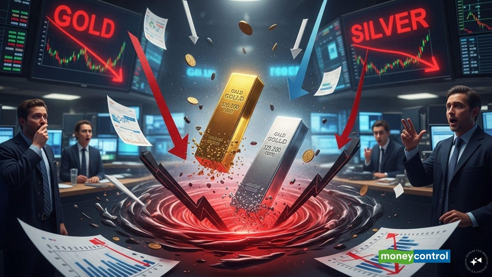 Gold Silver prices crash: फिर क्रैश हुए सोना और चांदी, 3% से ज्यादा गिरे दाम; जानिए कारण Gold Silver prices crash: फिर क्रैश हुए सोना और चांदी, 3% से ज्यादा गिरे दाम; जानिए कारण