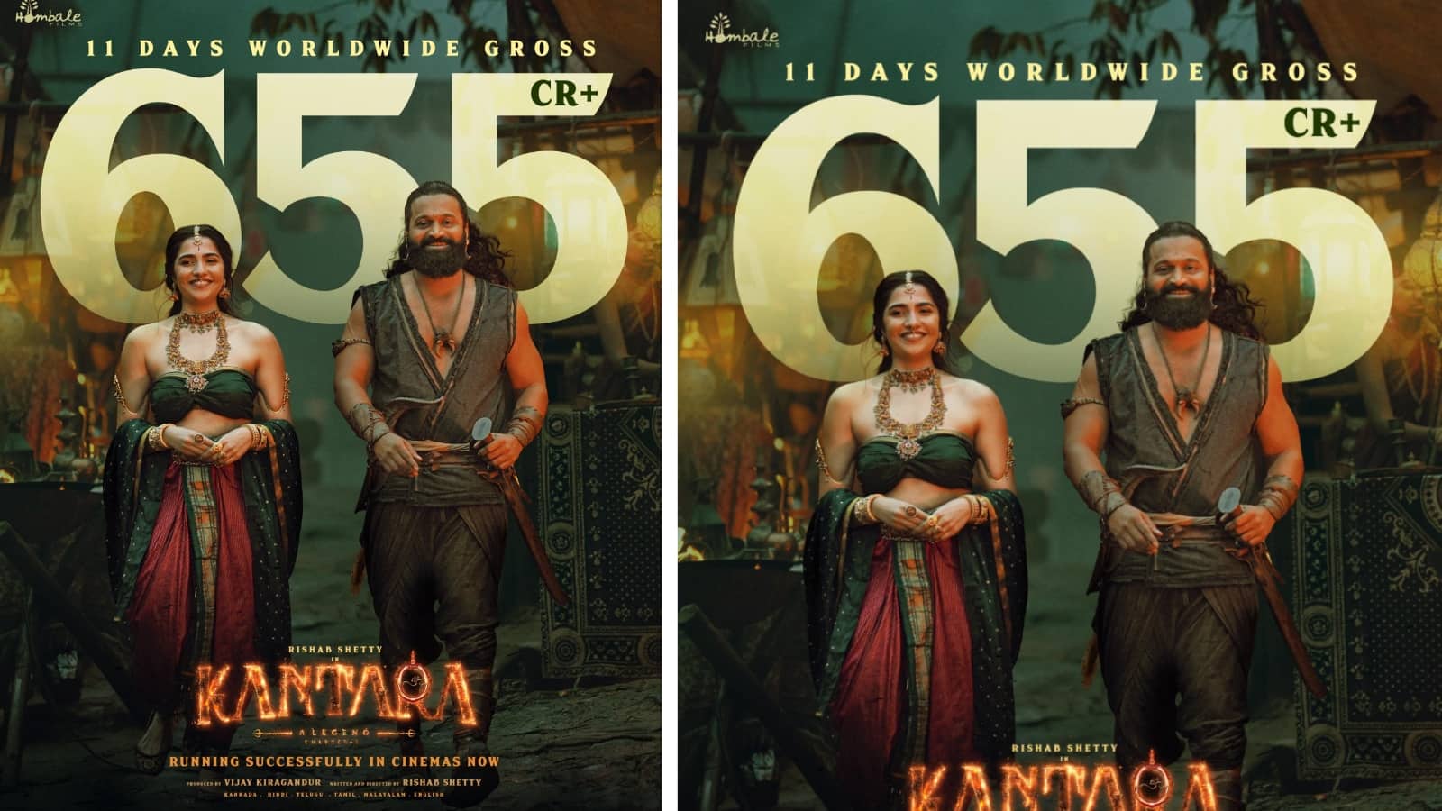 Kantara Chapter 1 collection: कांतारा चैप्टर 1 ने रचा इतिहास, 11 दिनों में विश्वभर में 655 करोड़ का आंकड़ा किया पार!