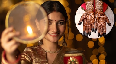 इस करवाचौथ आप ये मेंहदी डिजाइन ट्राई कर सकती है, ये डिजाइन देख हर कोई आपकी मेंहदी की तारीफ करेगा (Photo: Canva)