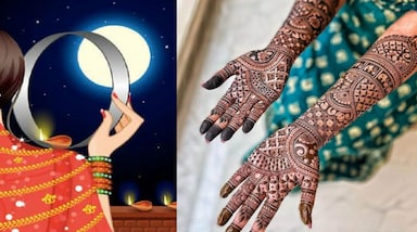 करवा चौथ का त्योहार हर सुहागन के लिए बेहद खास होता है। इस दिन के लिए महिलाएं जहां तैयारियों में कोई कमी नहीं छोड़तीं, वहीं हाथों में शानदार मेहंदी लगाना हर किसी के लिए एक जरूरी रिवाज है। आइए जानते हैं इस बार के करवा चौथ के लिए यूनिक और ट्रेंडिंग मेहंदी डिजाइनों के बारे में। 
