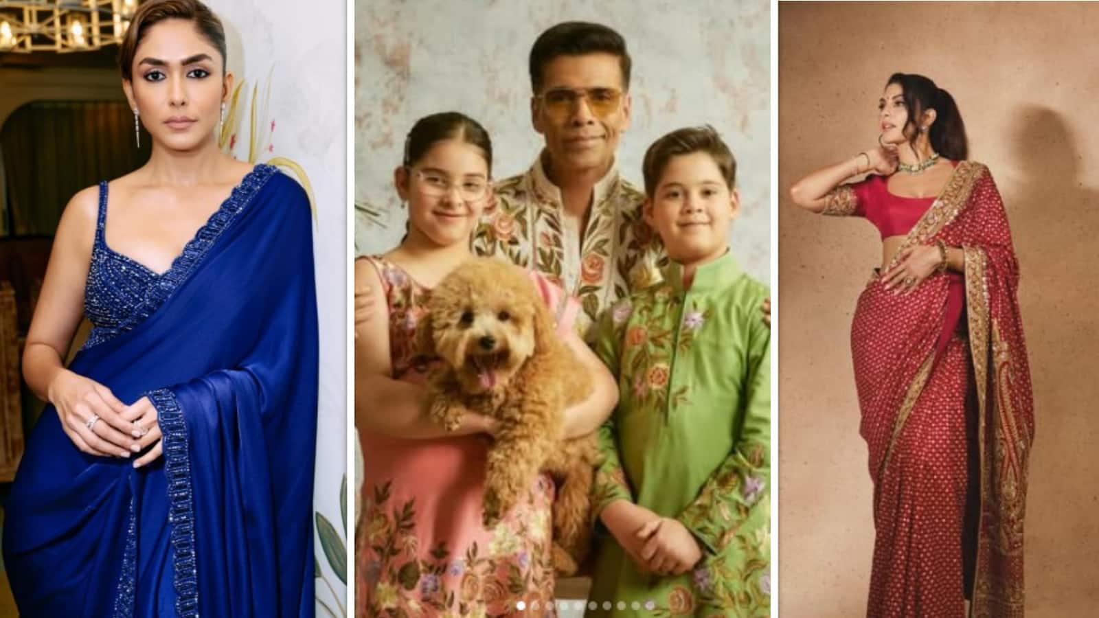 Bollywood diwali look: करण जौहर से लेकर मृणाल ठाकुर के दिवाली लुक्स के दीवाने हुए फैंस
