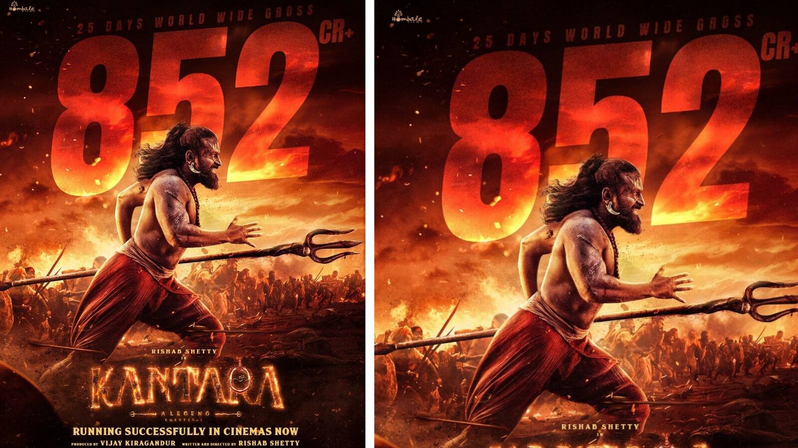 Kantara Chapter 1 collection: होम्बले फिल्म्स की कांतारा चैप्टर 1 ने वर्ल्डवाइड रचा इतिहास, 852 करोड़ का आंकड़ा किया पार Kantara Chapter 1 collection: होम्बले फिल्म्स की कांतारा चैप्टर 1 ने वर्ल्डवाइड रचा इतिहास, 852 करोड़ का आंकड़ा किया पार
