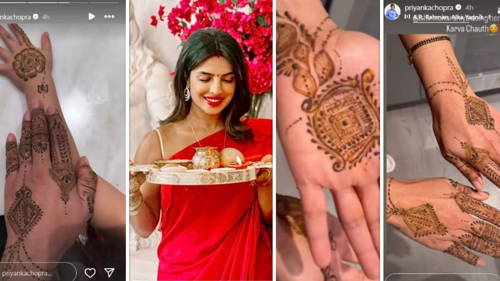 Karwa Chauth 2025: प्रियंका चोपड़ा ने लगावाई करवाचौथ की मेंहदी, बेटी संग दिए क्यूट पोज
