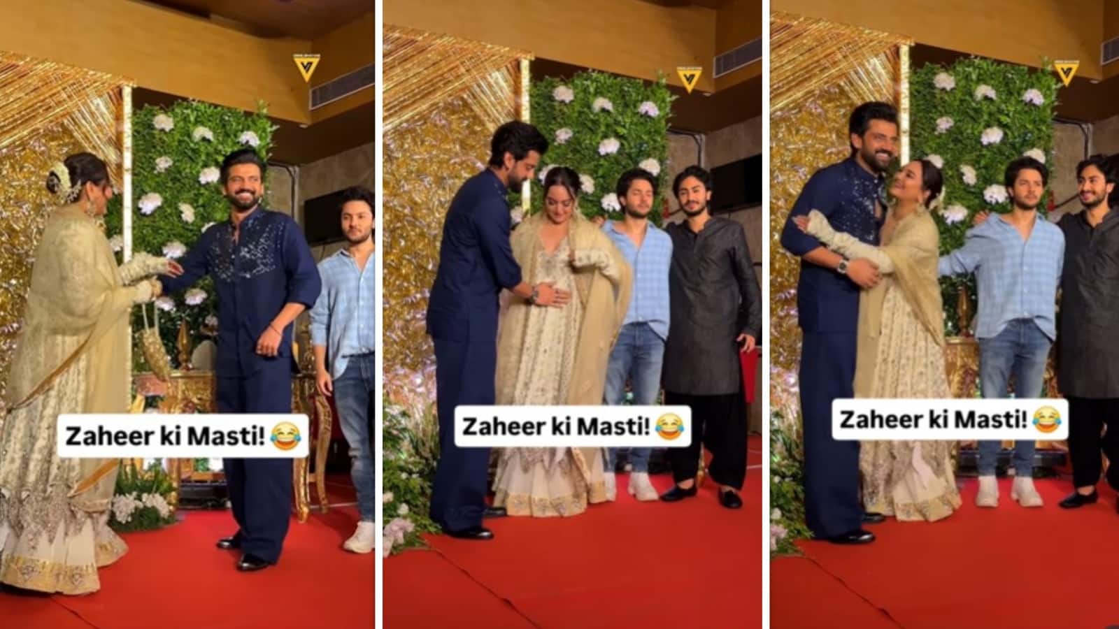 Sonakshi Sinha: प्रेग्नेंसी रूमर्ड के बीच जहीर ने सोनाक्षी सिन्हा के पेट पर रखा हाथ, पैप के सामने मस्ती करते आए नजर