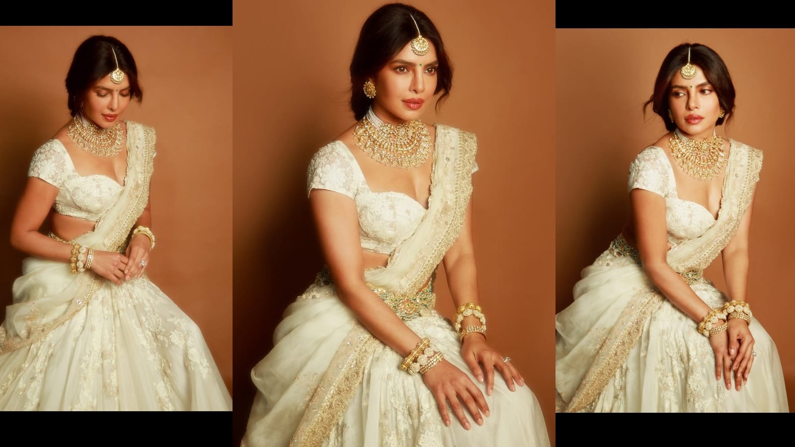 Priyanka Chopra: व्हाइट लहंगा...माथे पर बिंदी..., बीवी का अप्सरा लुक देख फिर फिसला निक जोनस का दिल Priyanka Chopra: व्हाइट लहंगा...माथे पर बिंदी..., बीवी का अप्सरा लुक देख फिर फिसला निक जोनस का दिल