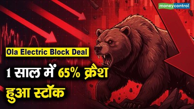 Ola Electric Stock Crashes 65% as Founder Sells 2.6 Cr Shares in Block Deal