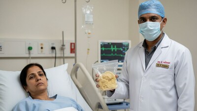 Noida: डिलीवरी के दौरान महिला के पेट में डॉक्टरों ने छोड़ा कपड़ा, 15 महीने बाद निकाला! (IMAGE-AI)