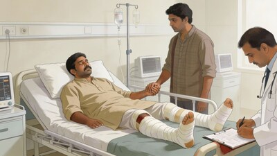 UP पुलिस की ऐसी बर्बरता, किसान को पेड़ से उल्टा लटका कर पीटा, दोनों टांगें तोड़ीं! (PHOTO- AI)
