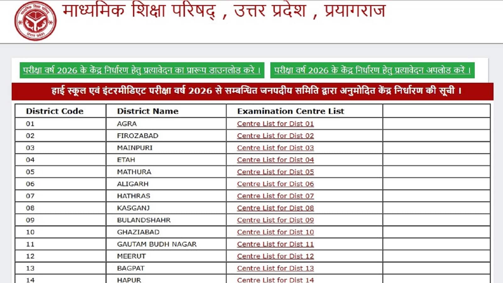 UP Board Exam Centre List: 10वीं-12वीं के परीक्षा केंद्रों की लिस्ट हुई जारी, सबसे ज्यादा प्राइवेट स्कूलों में इम्तहान देंगे छात्र UP Board Exam Centre List: 10वीं-12वीं के परीक्षा केंद्रों की लिस्ट हुई जारी, सबसे ज्यादा प्राइवेट स्कूलों में इम्तहान देंगे छात्र