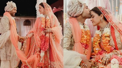 न्यूली वेड कपल नूपुर सेनन और स्टेबिन बेन ने अपने सोशल मीडिया अकाउंट पर पारंपरिक हिंदू रीति-रिवाजों से हुई शादी की तस्वीरें शेयर की है। (Photo: Nupur Instagram)