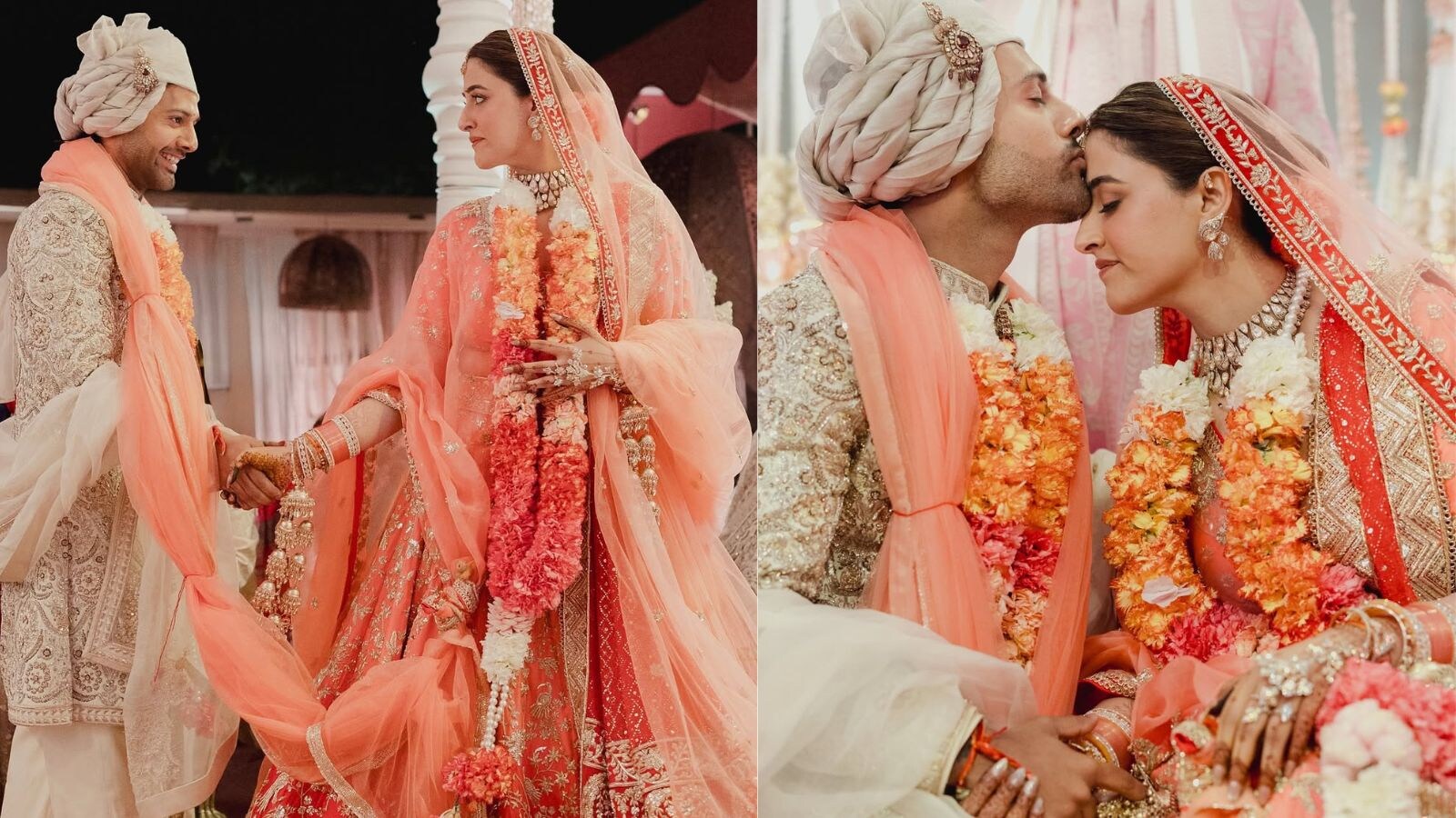 Nupur-Stebin Wedding: नूपुर सेनन-स्टेबिन बेन ने शेयर की हिंदू वेडिंग की  पहली झलक, रॉयल अंदाज में कपल ने रचाई शादी, देखें तस्वीरें | Moneycontrol  Hindi