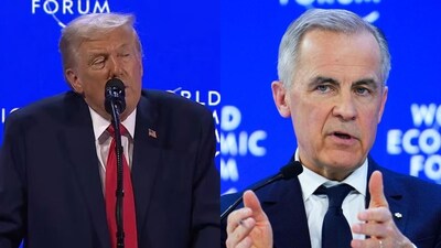 WEF Davos: कनाडा के पीएम मार्क कार्नी ऐतिहासिक भाषण के बाद ट्रंप ने पलटवार किया है