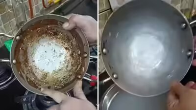 How to clean burnt pan:
अगर आपकी कड़ाही भी काली होकर पुरानी जैसी लगने लगी है, तो चिंता छोड़ दीजिए।