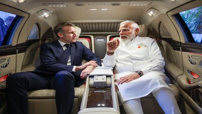 
फ्रांस के राष्ट्रपति इमैनुएल मैक्रों, भारत के दौरे पर हैं। 