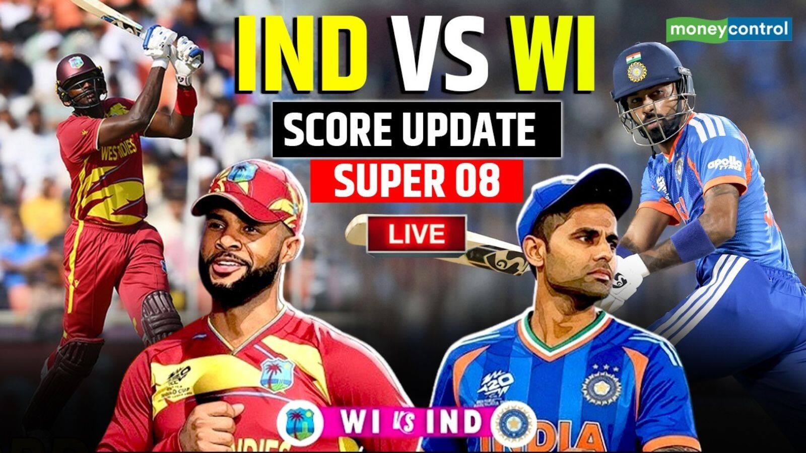 IND vs WI T20 World Cup Match Live Score: शाई होप-रोस्टन चेस की जोड़ी क्रीज पर, भारत को पहले विकेट की तलाश