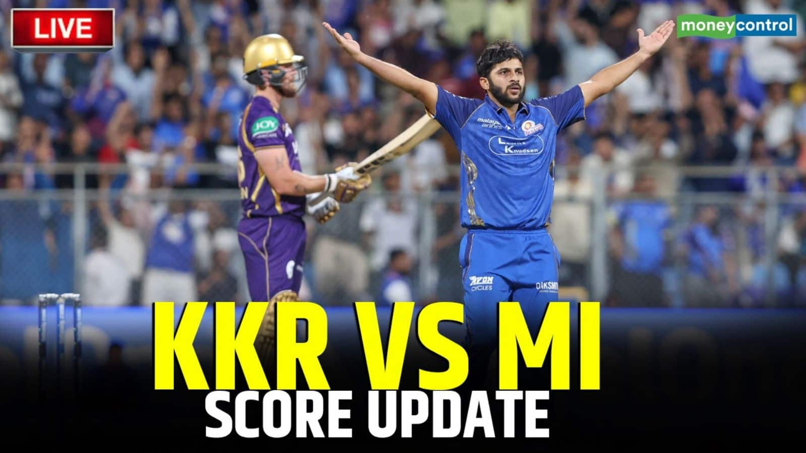 MI vs KKR IPL 2026 Match Live Score: शार्दुल ठाकुर ने केकेआर को दिया दूसरा झटका, कैमरून ग्रीन लौटे पवेलियन